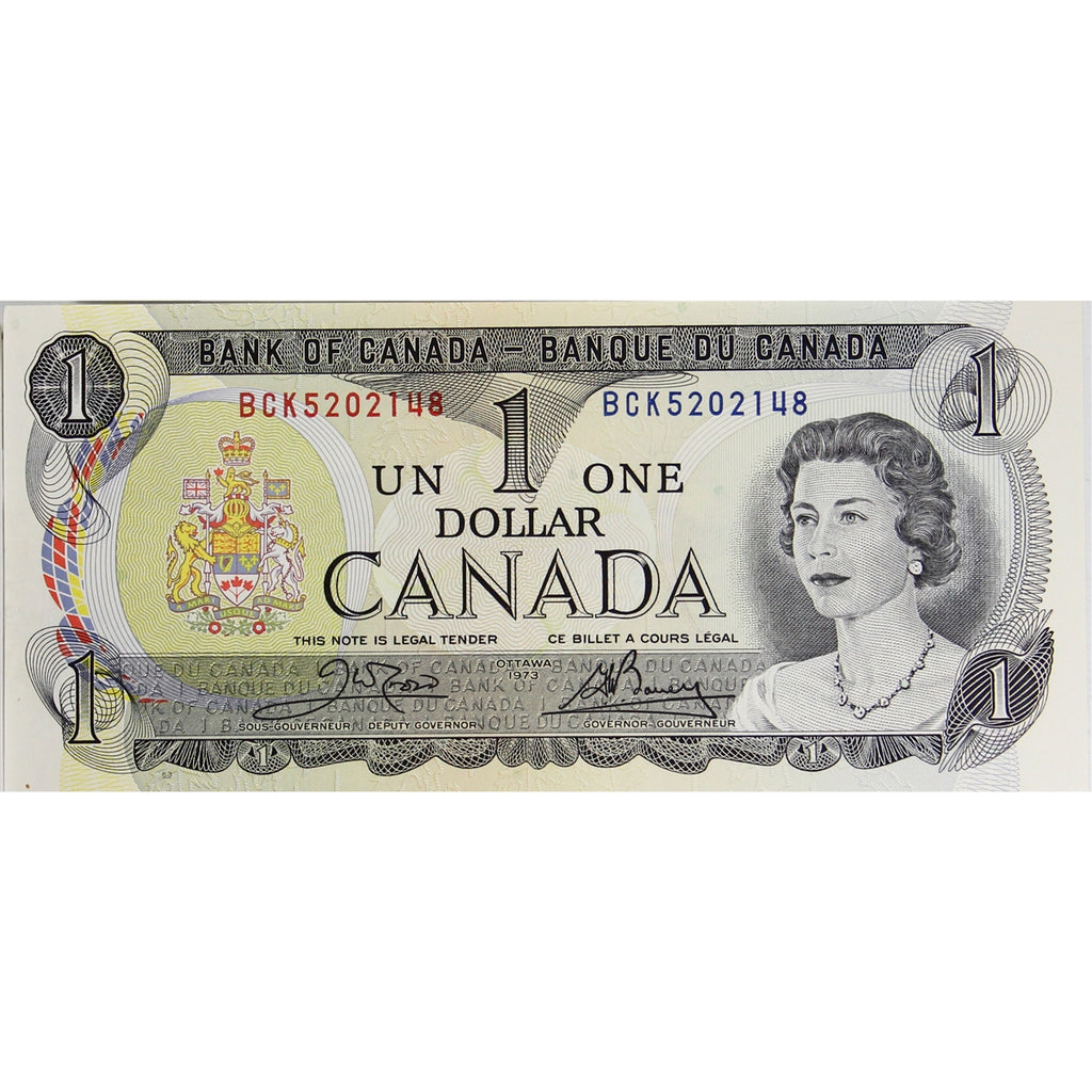 BC-46b 1973 Canada $1 Crow-Bouey, BCK, Choice Uncirculated (CUNC63)