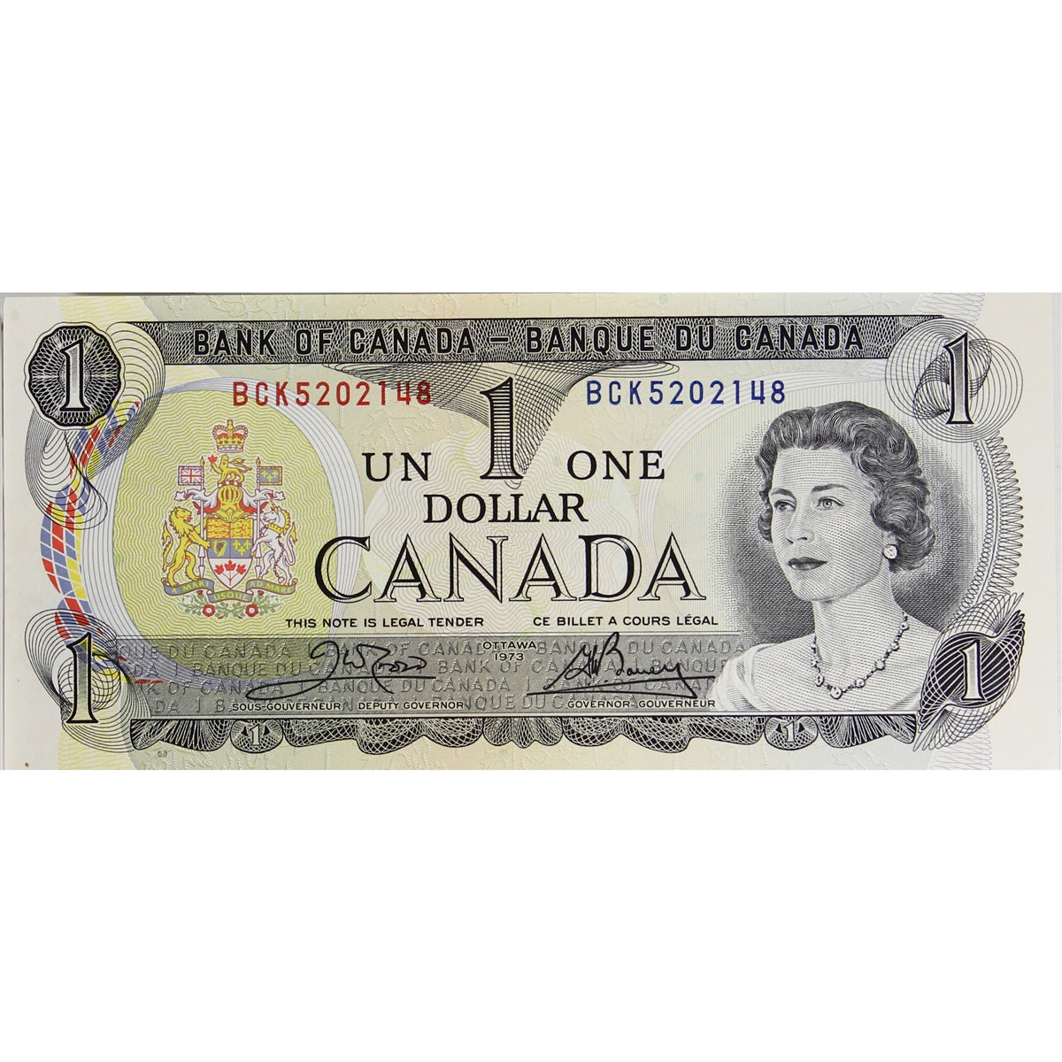BC-46b 1973 Canada $1 Crow-Bouey, BCK, Choice Uncirculated (CUNC63)