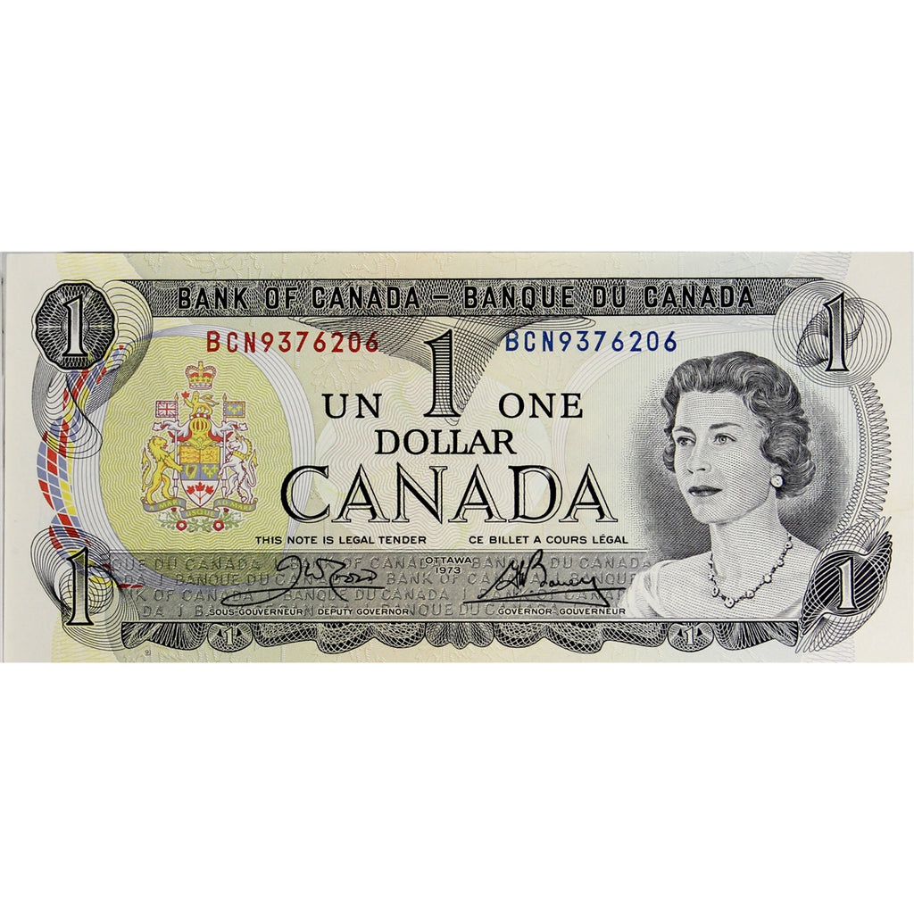 BC-46b 1973 Canada $1 Crow-Bouey, BCN, Choice Uncirculated (CUNC63)