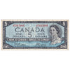 BC-39a 1954 Canada $5 Beattie-Coyne, J/C, VF