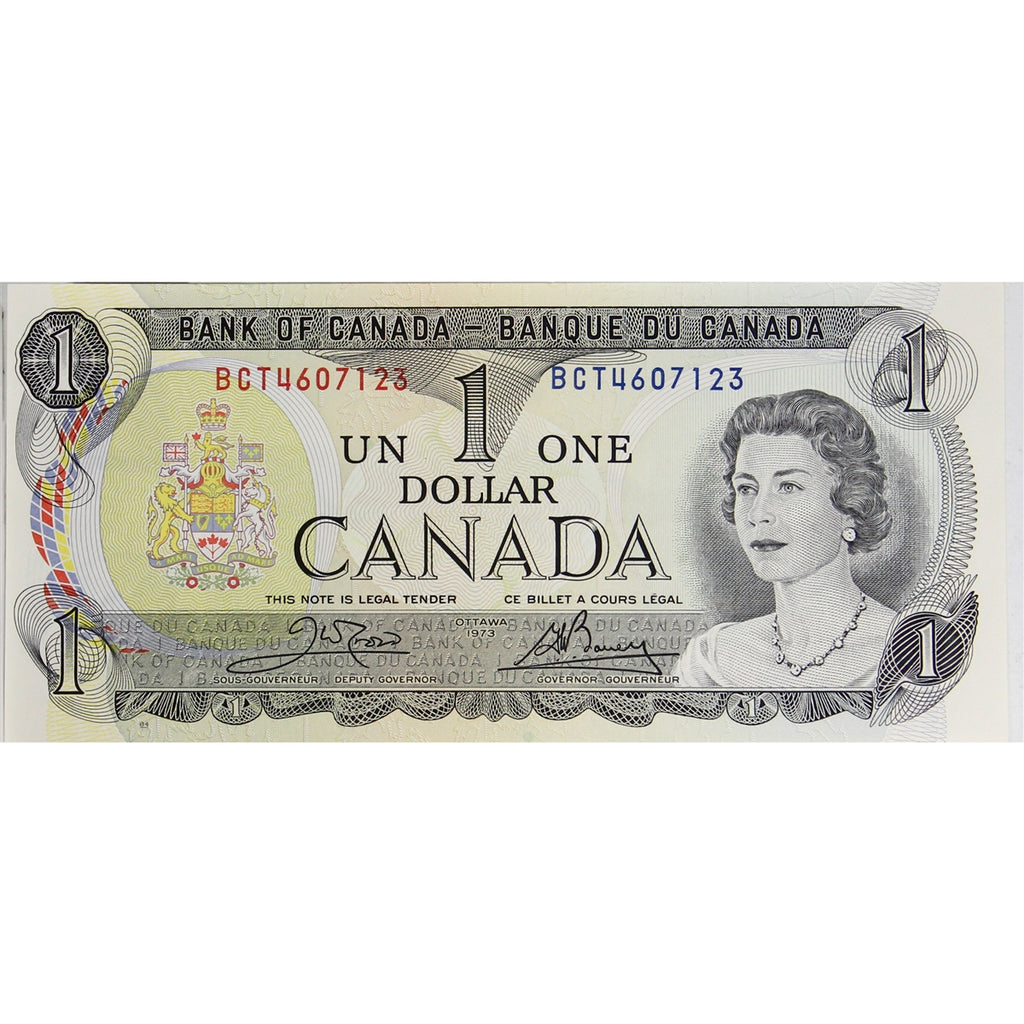BC-46b 1973 Canada $1 Crow-Bouey, BCT, Uncirculated (MS60)