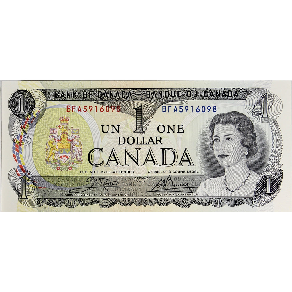 BC-46b 1973 Canada $1 Crow-Bouey, BFA, Choice Uncirculated (CUNC63)