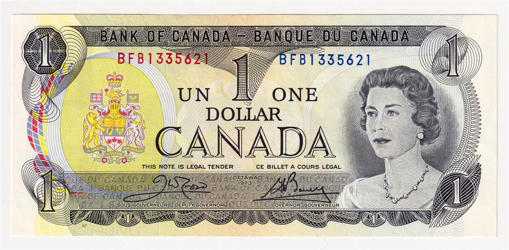 BC-46b 1973 Canada $1 Crow-Bouey, BFB, Uncirculated (MS60)