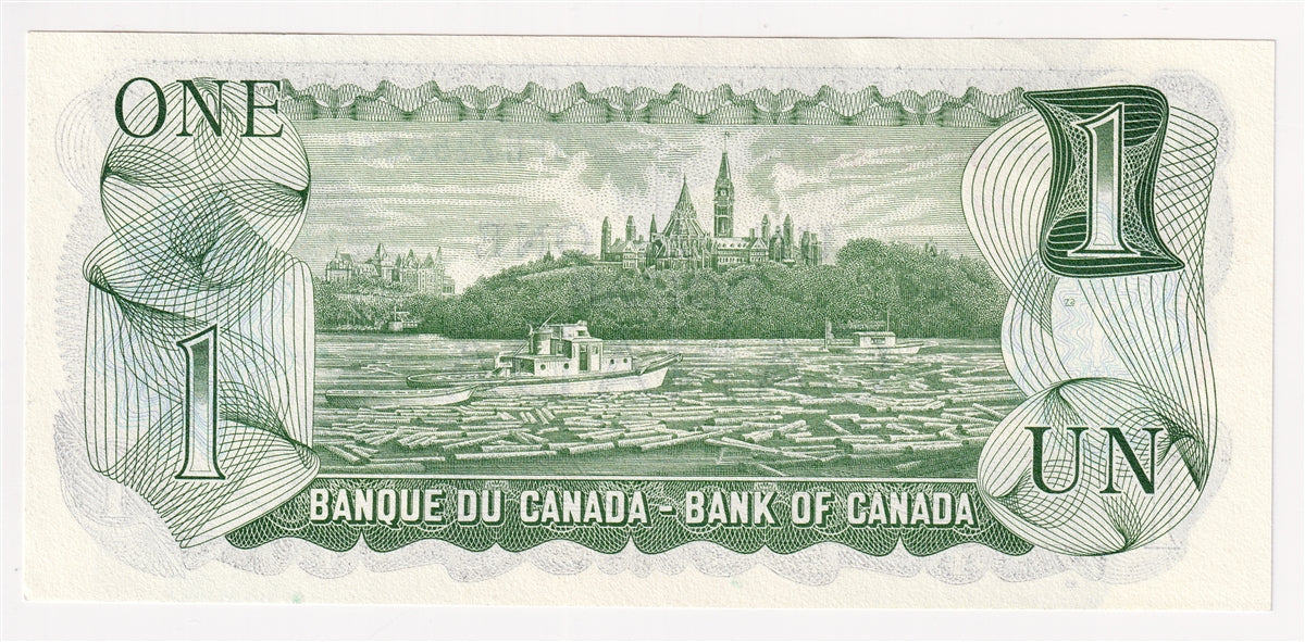 BC-46b 1973 Canada $1 Crow-Bouey, BFH, Uncirculated (MS60)