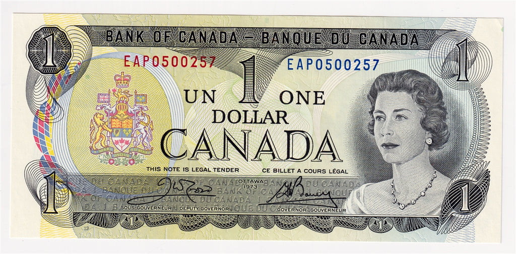 BC-46b 1973 Canada $1 Crow-Bouey, EAP, Uncirculated (MS60)