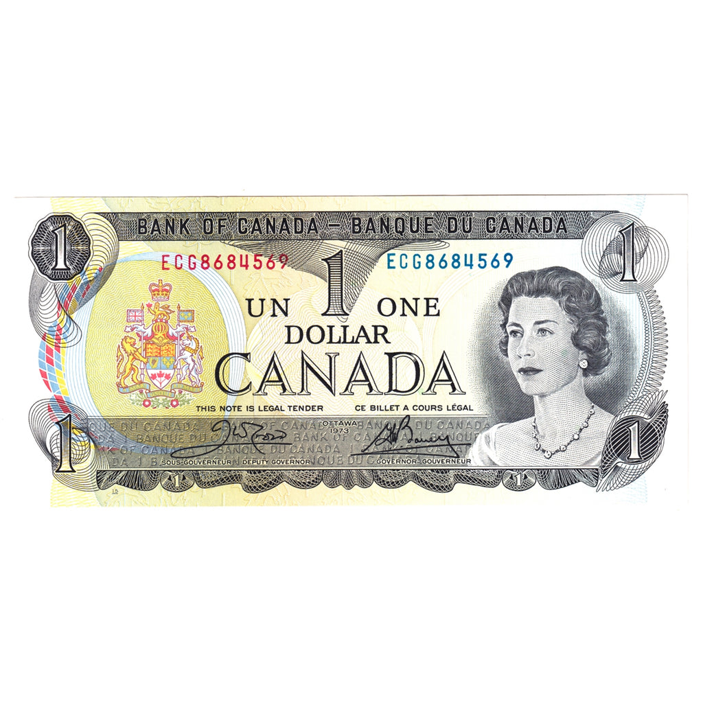 BC-46b 1973 Canada $1 Crow-Bouey, ECG, Uncirculated (MS60)
