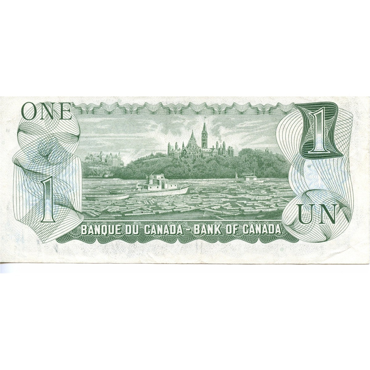 BC-46bA 1973 Canada $1 Crow-Bouey, AAX, Very Fine (VF20)