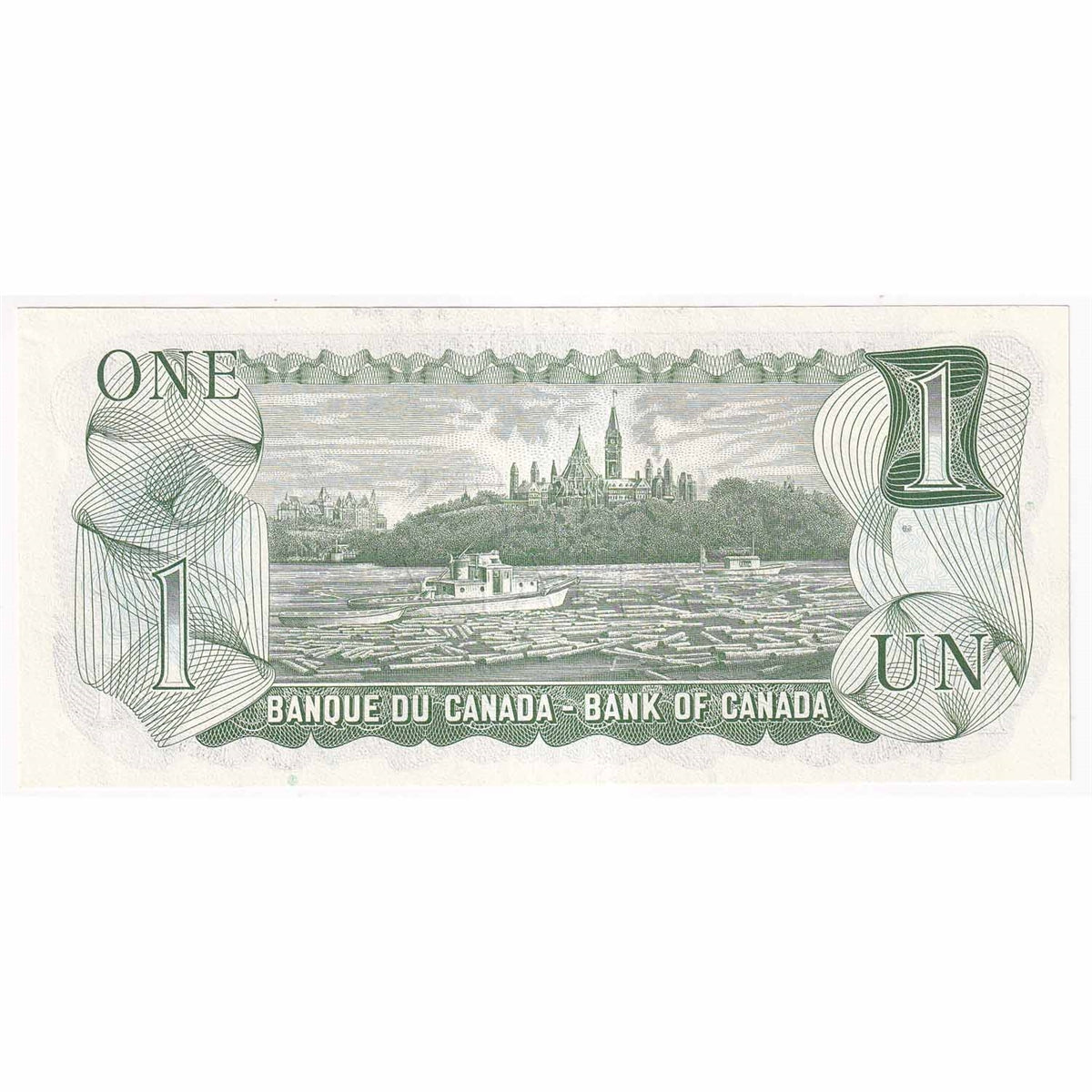 BC-46bA 1973 Canada $1 Crow-Bouey, BAX, Almost Uncirculated (AU50)
