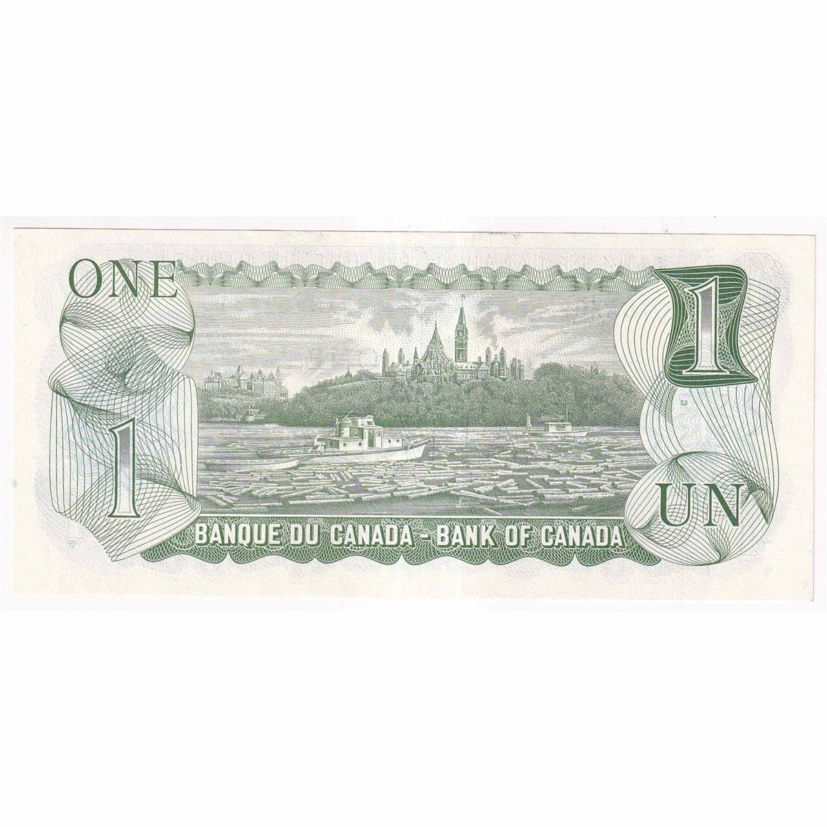 BC-46bA 1973 Canada $1 Crow-Bouey, BAX, AU-UNC (AU55)