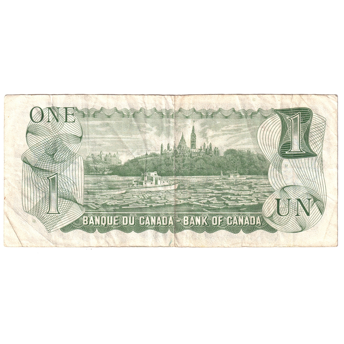 BC-46bA 1973 Canada $1 Crow-Bouey, BAX, Very Fine (VF20)