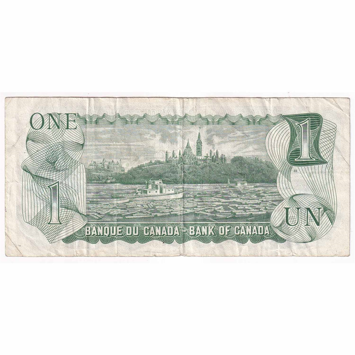 BC-46bT 1973 Canada $1 Crow-Bouey, EXA, Fine (F12)
