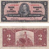 BC-22b 1937 Canada $2 Gordon-Towers, L/B, F-VF (F15)