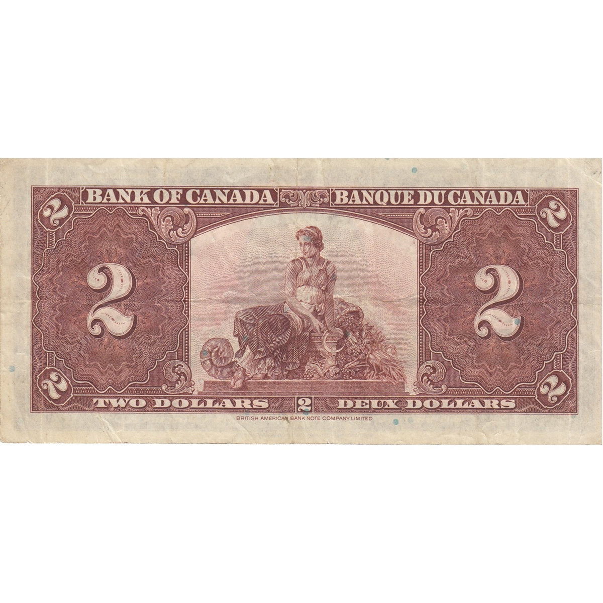 BC-22b 1937 Canada $2 Gordon-Towers, C/B, Very Fine (VF20)