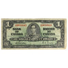 BC-21c 1937 Canada $1 Gordon-Towers, A/M, Circ