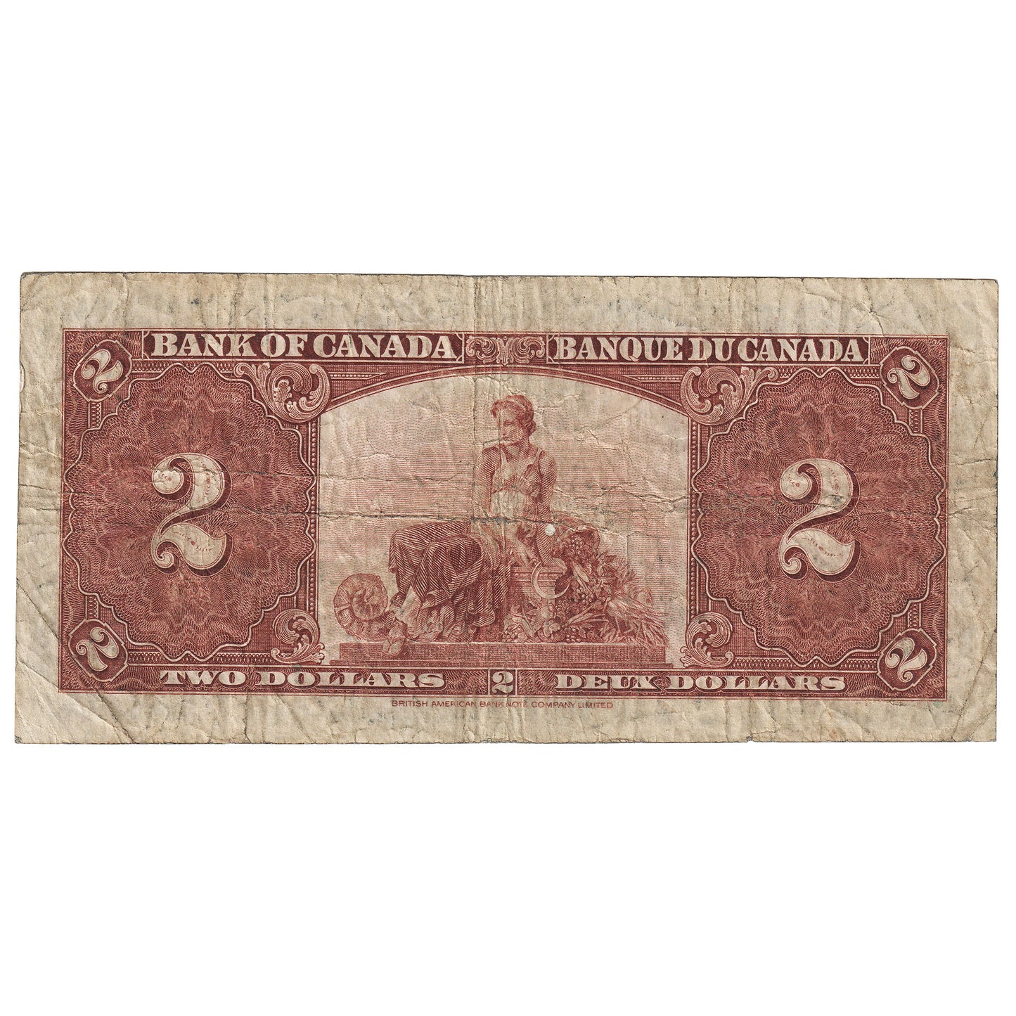BC-22b 1937 Canada $2 Gordon-Towers, E/B, VG-F (VG10)