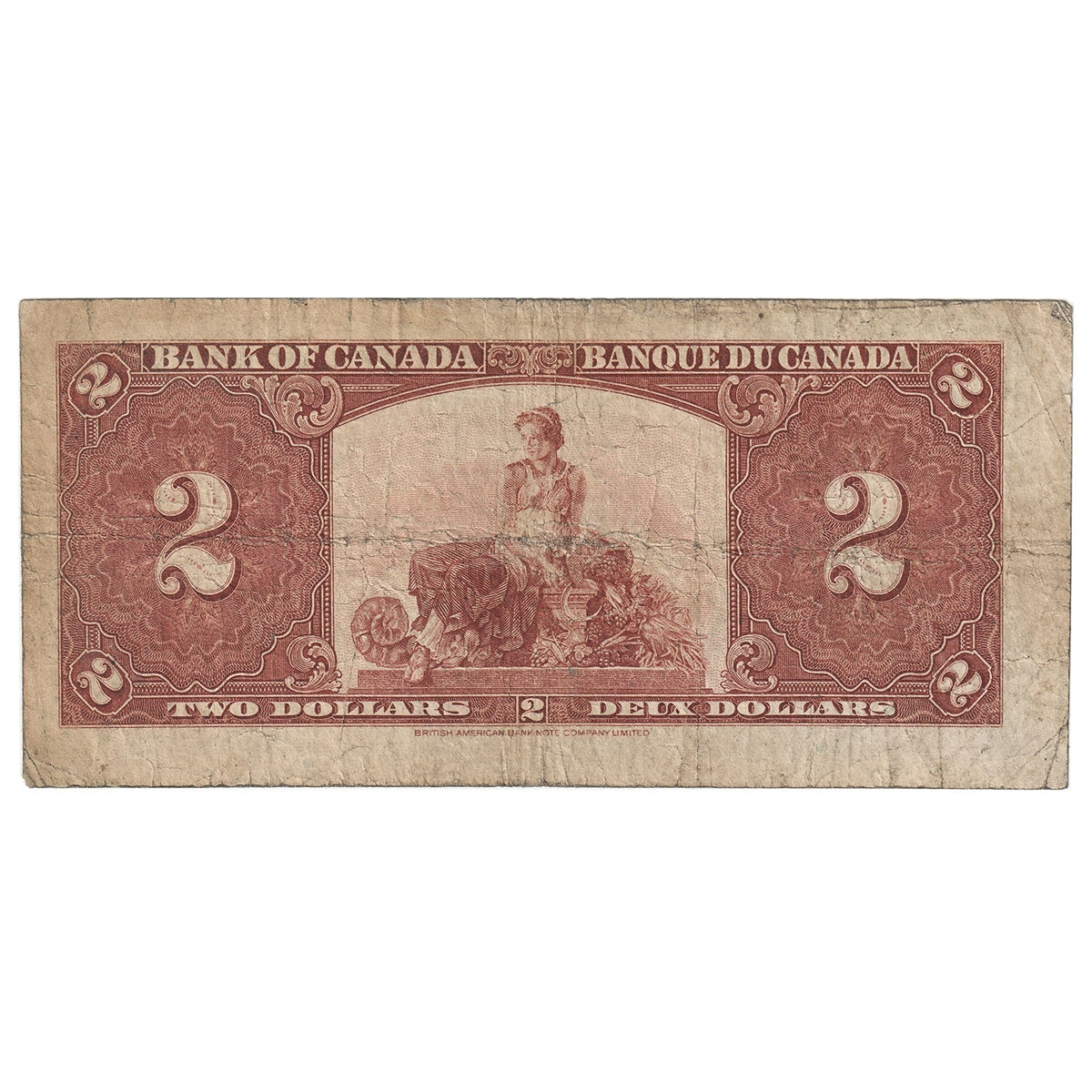 BC-22b 1937 Canada $2 Gordon-Towers, M/B, Very Good (VG8)