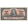 BC-22b 1937 Canada $2 Gordon-Towers, U/B, EF-AU (EF45)