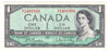 BC-37b 1954 Canada $1 Beattie-Rasminsky, N/Y, EF-AU (EF45)