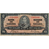 BC-22c 1937 Canada $2 Coyne-Towers, H/R, Fine (F12)