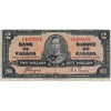 BC-22c 1937 Canada $2 Coyne-Towers, H/R, F-VF (F15)