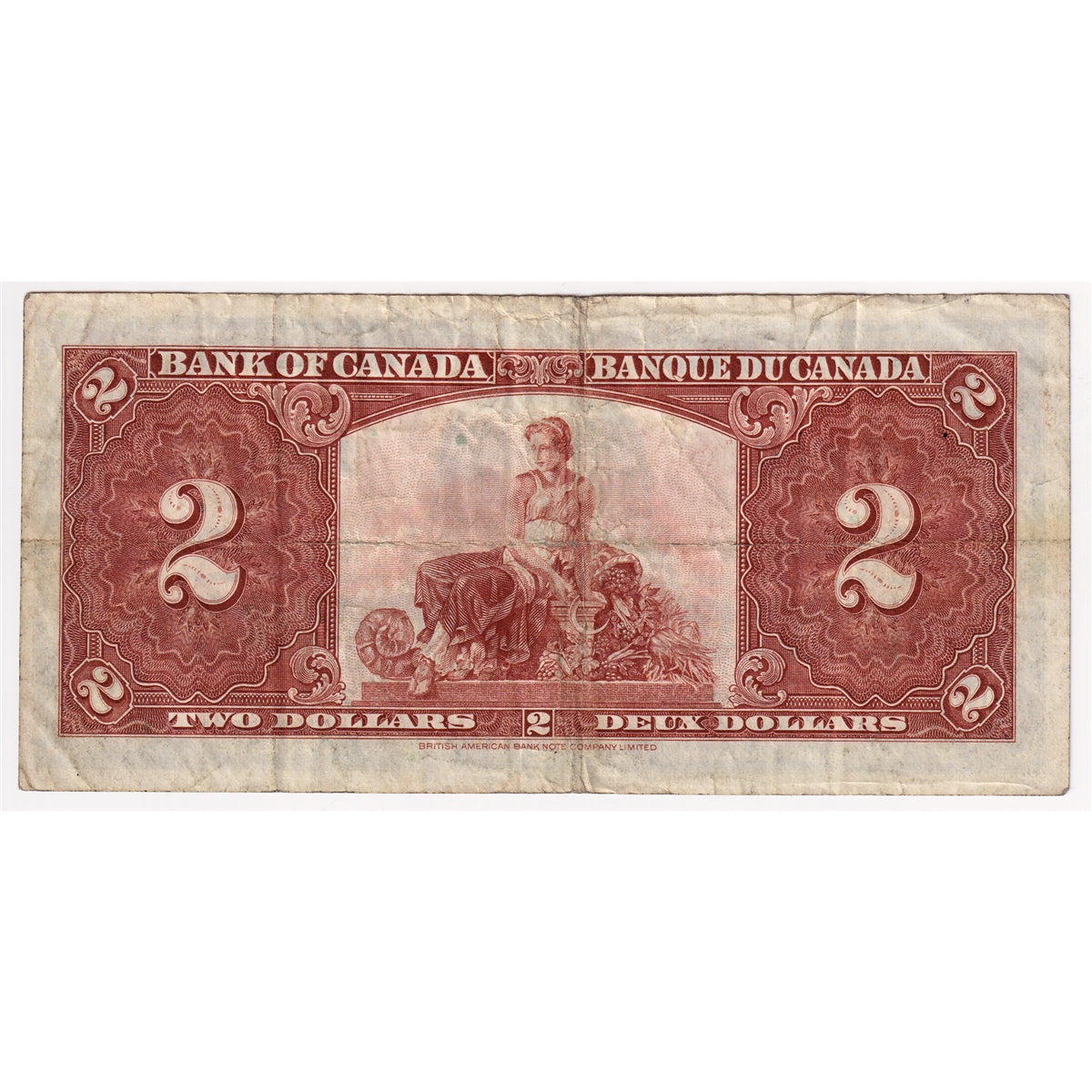 BC-22c 1937 Canada $2 Coyne-Towers, K/R, F-VF