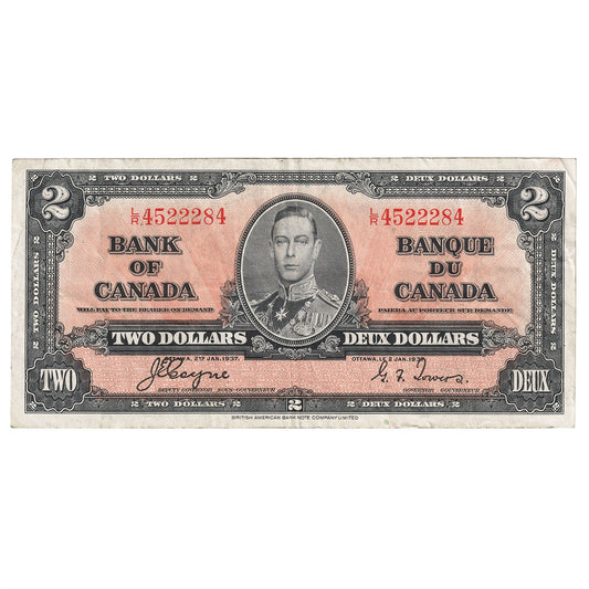 BC-22c 1937 Canada $2 Coyne-Towers, L/R, VF-EF