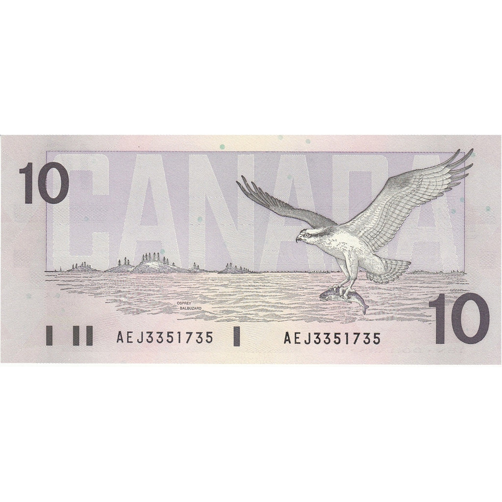 BC-57a 1989 Canada $10 Thiessen-Crow, AEJ, Choice Uncirculated (CUNC63)
