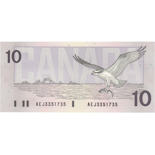 BC-57a 1989 Canada $10 Thiessen-Crow, AEJ, Choice Uncirculated (CUNC63)