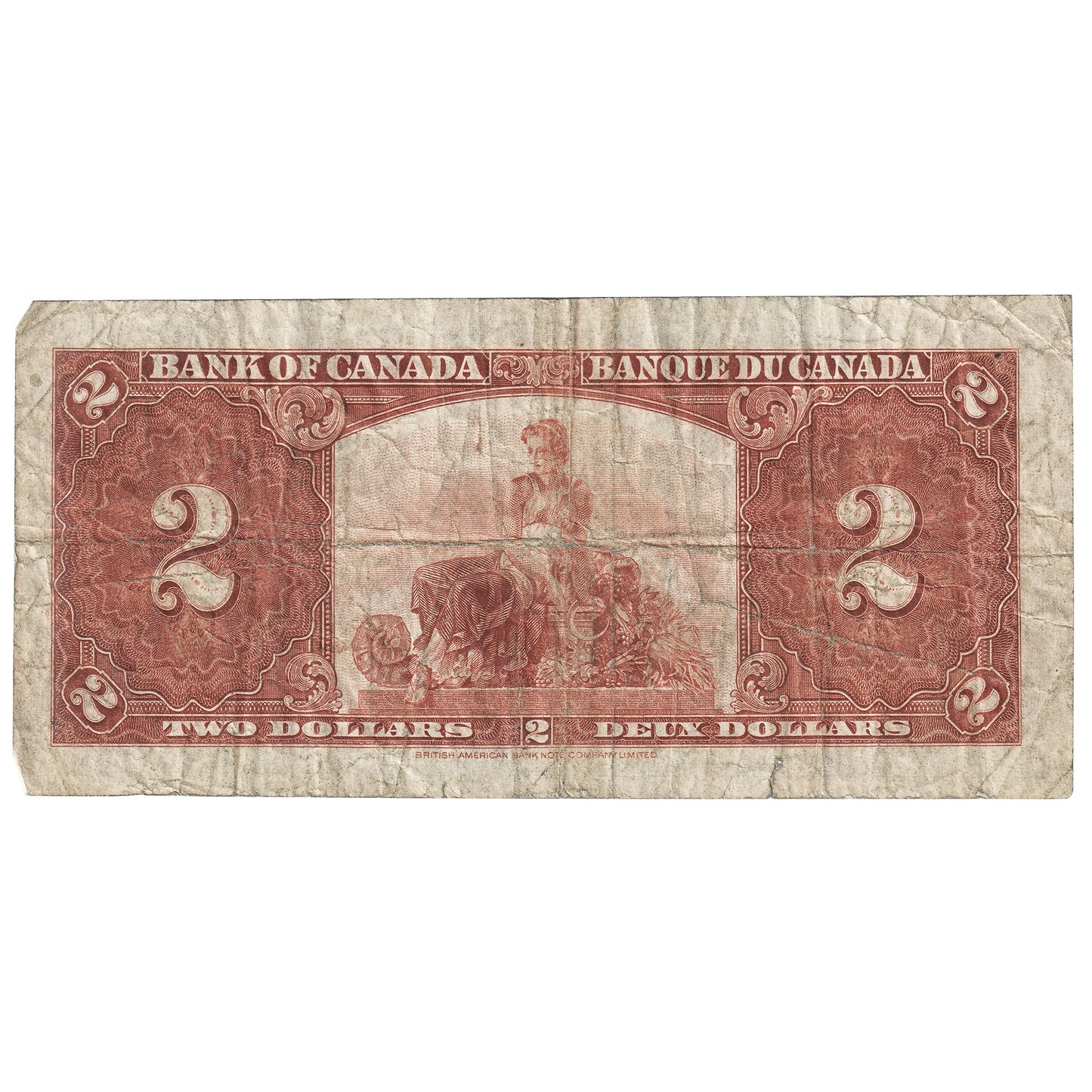 BC-22b 1937 Canada $2 Gordon-Towers, Y/B, CIRC