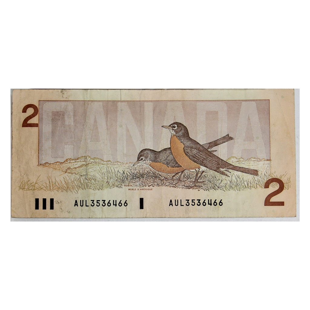 BC-55a 1986 Canada $2 Crow-Bouey, AUL, Circ