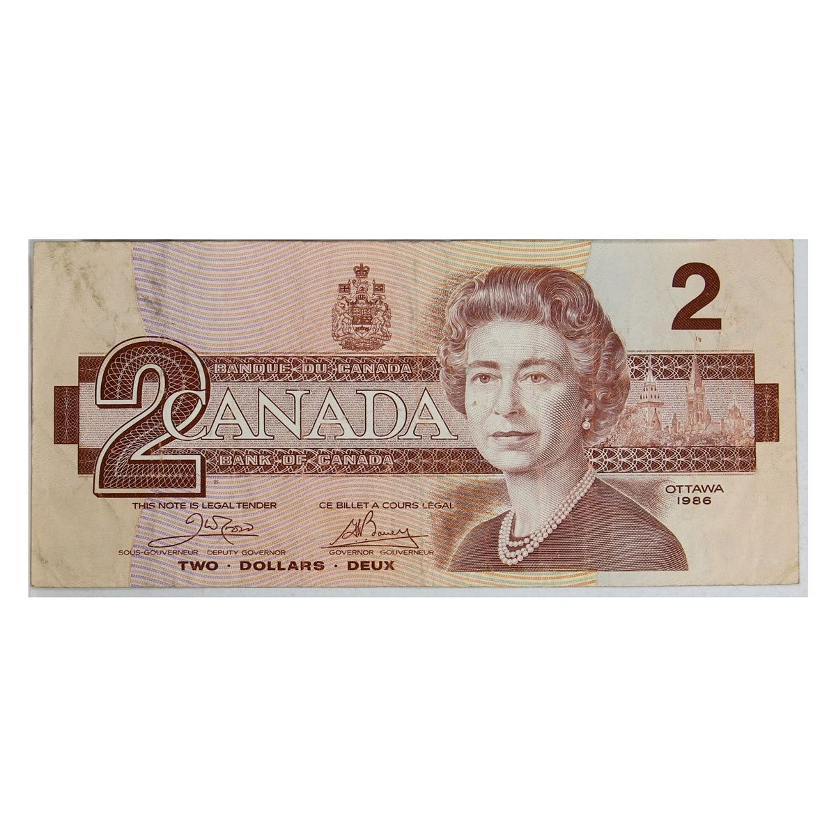 BC-55a 1986 Canada $2 Crow-Bouey, AUL, Circ