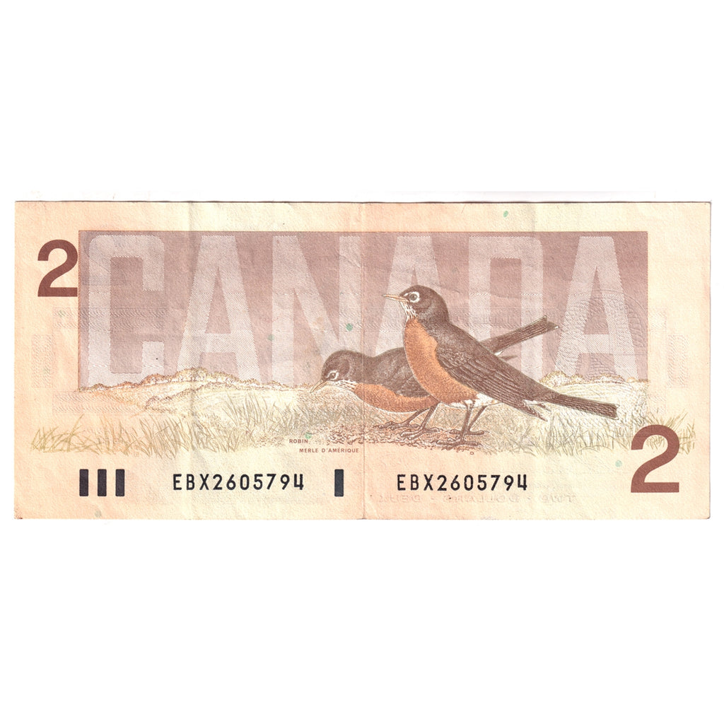 BC-55bA-i 1986 Canada $2 Thiessen-Crow, EBX, CIRC