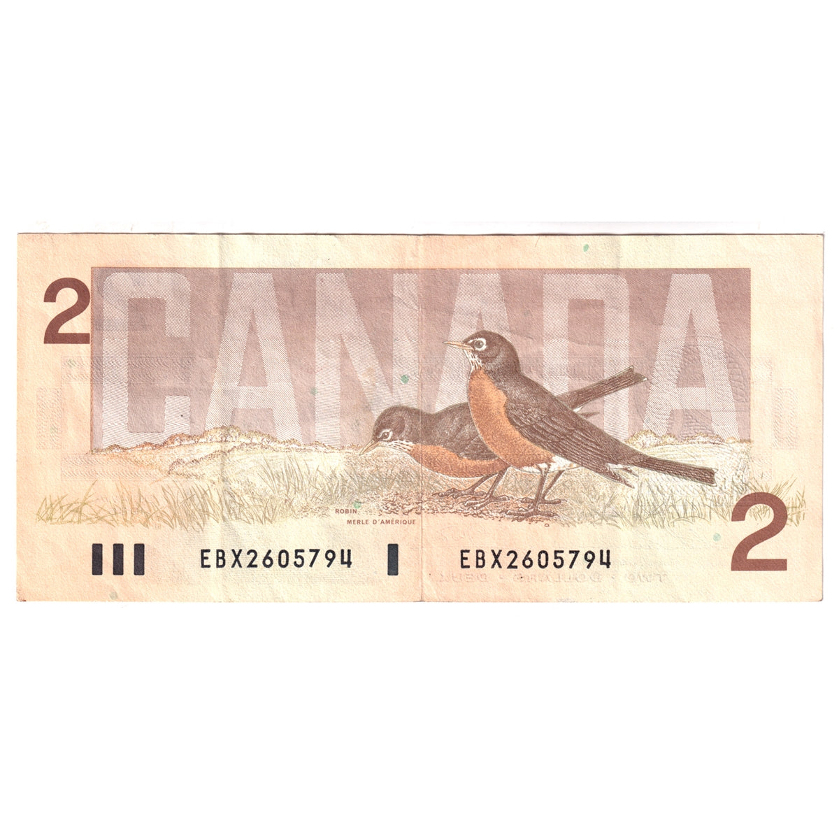 BC-55bA-i 1986 Canada $2 Thiessen-Crow, EBX, CIRC
