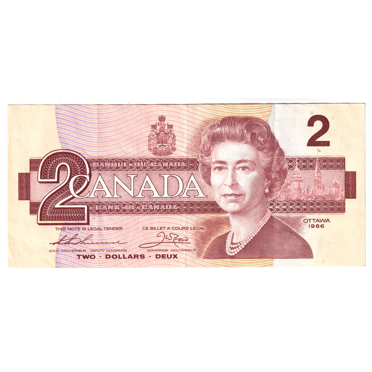 BC-55bA-i 1986 Canada $2 Thiessen-Crow, EBX, CIRC
