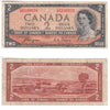 BC-30a 1954 Canada $2 Coyne-Towers, Devil's Face, C/B, F-VF (F15)