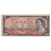 BC-30b 1954 Canada $2 Beattie-Coyne, Devil's Face, D/B, Fine (F12)