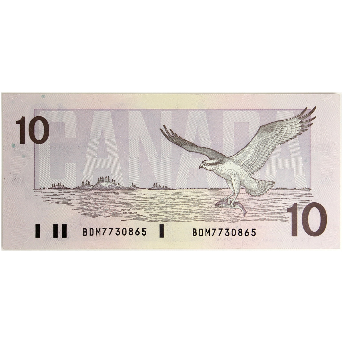 BC-57b 1989 Canada $10 Bonin-Thiessen, BDM, AU-UNC (AU55)