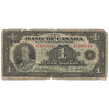BC-1 1935 Canada $1 Osborne-Towers, English, Series A, Circulated