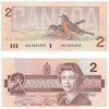 BC-55a 1986 Canada $2 Crow-Bouey, AUL, Almost Uncirculated (AU50)