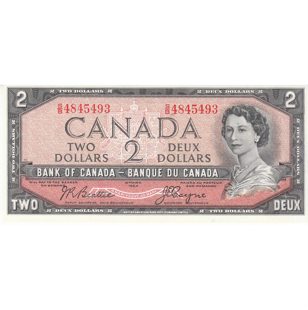 BC-38a 1954 Canada $2 Beattie-Coyne, S/B, Choice Uncirculated (CUNC63)