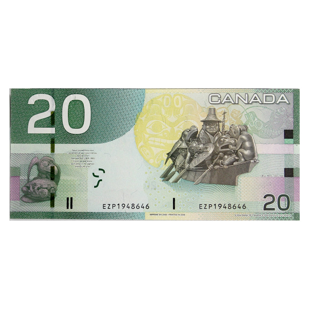 BC-64a-i 2006 Canada $20 Jenkins-Dodge, EZP, Choice Uncirculated (CUNC63)