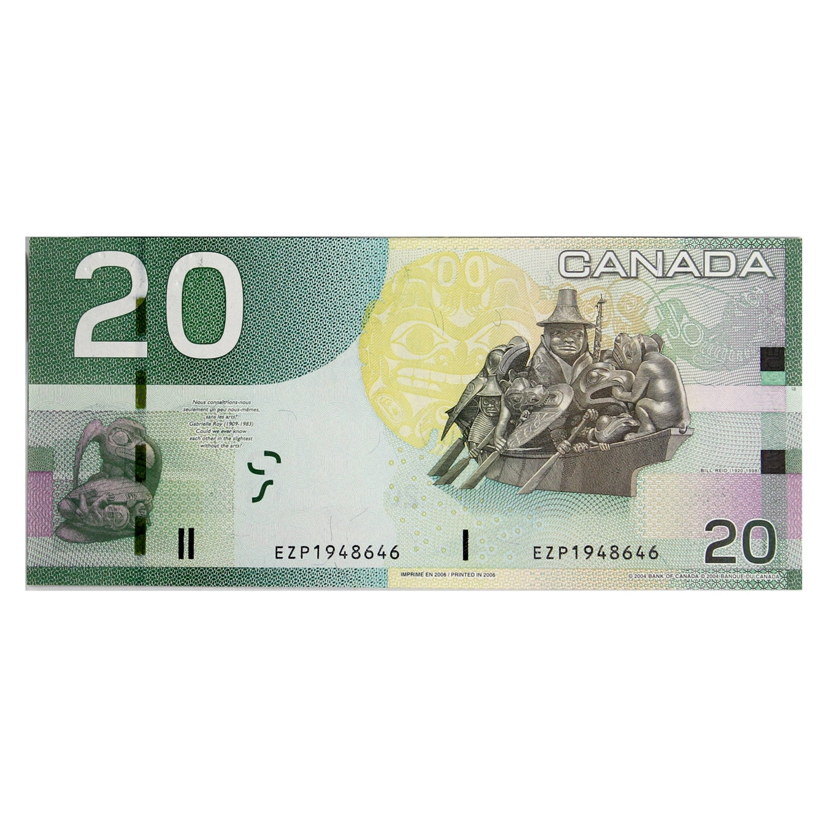 BC-64a-i 2006 Canada $20 Jenkins-Dodge, EZP, Choice Uncirculated (CUNC63)
