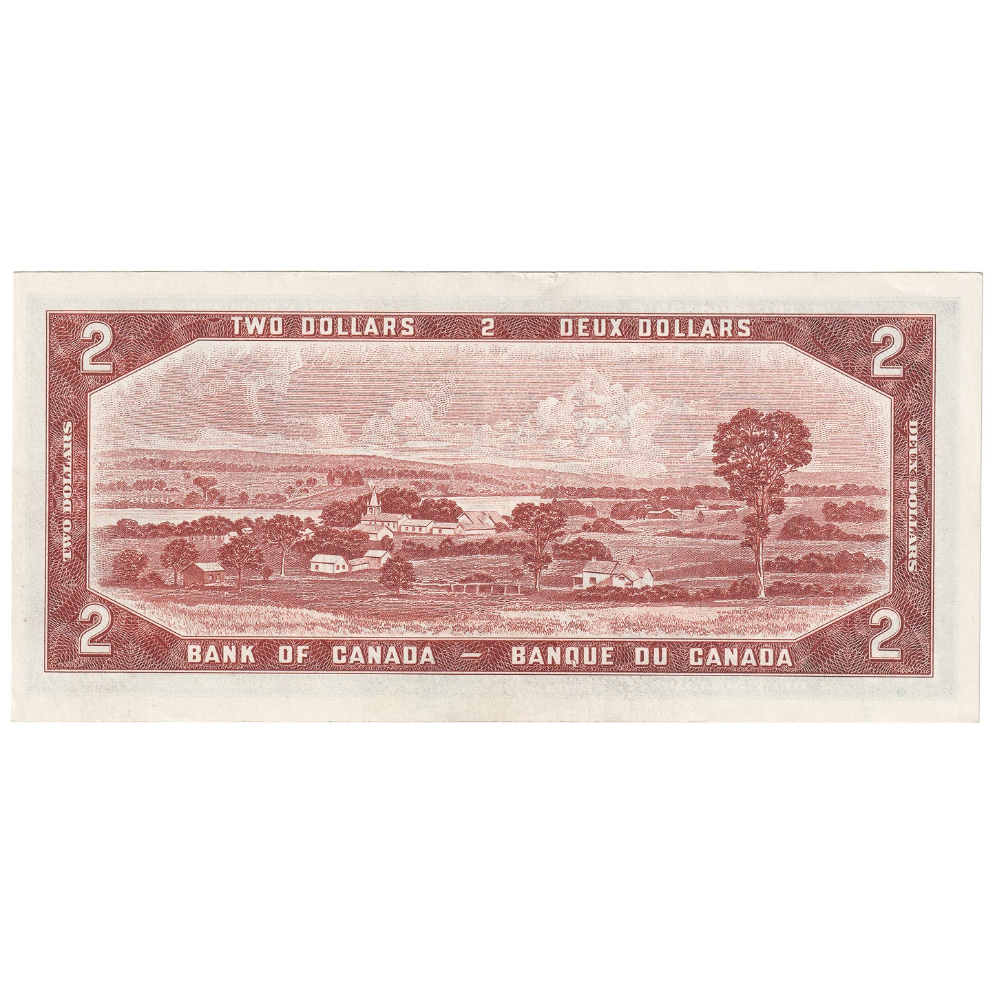BC-38b 1954 Canada $2 Beattie-Rasminsky, E/R, AU-UNC (AU55)
