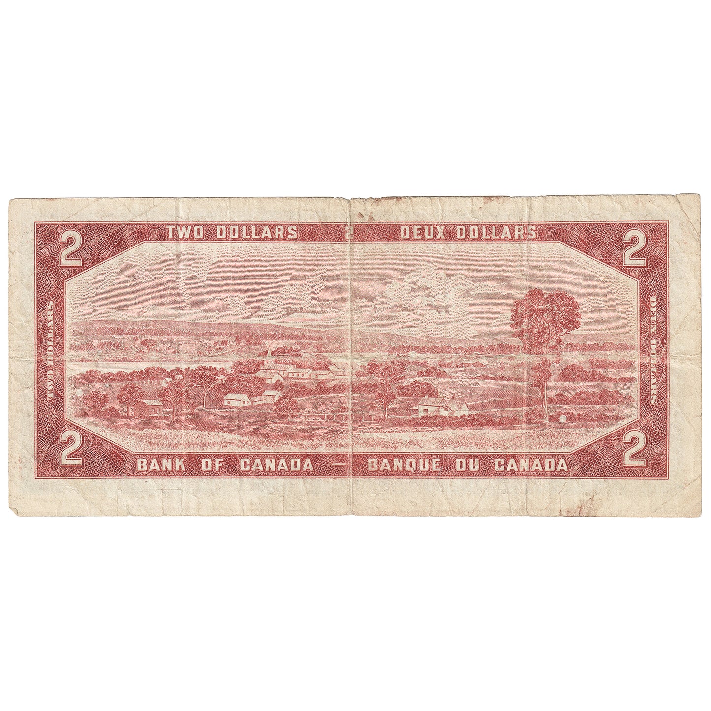 BC-38b 1954 Canada $2 Beattie-Rasminsky, G/R, Circ