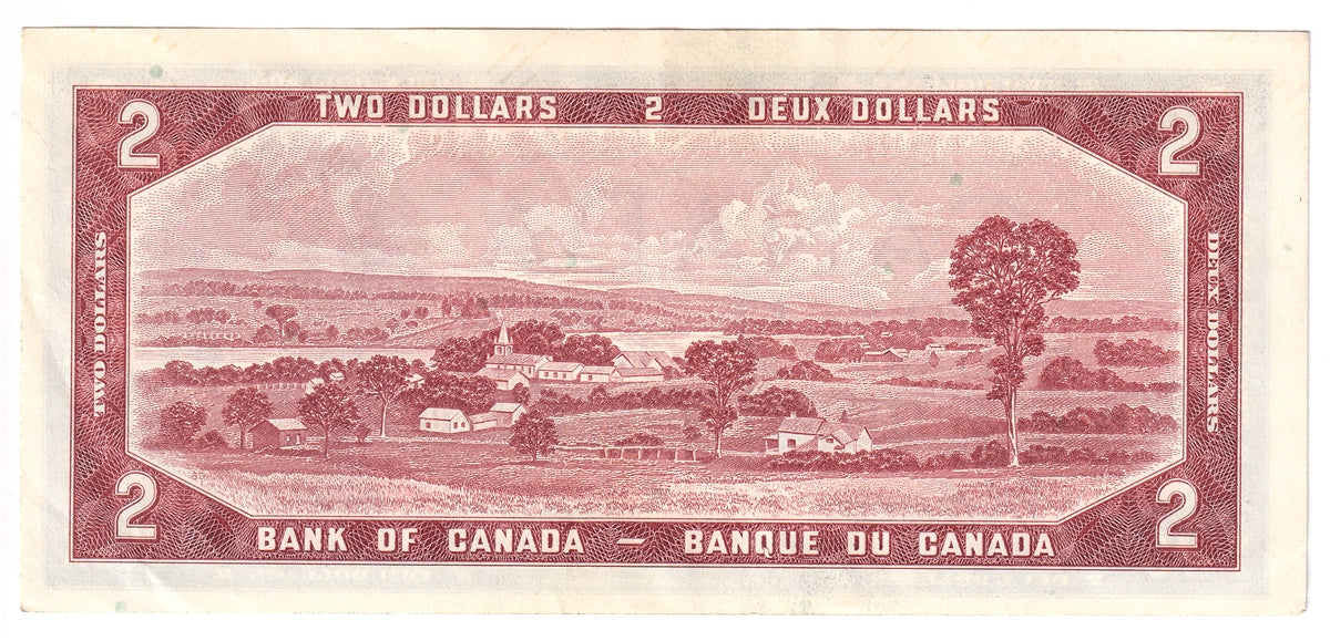 BC-38b 1954 Canada $2 Beattie-Rasminsky, M/R, EF-AU (EF45)