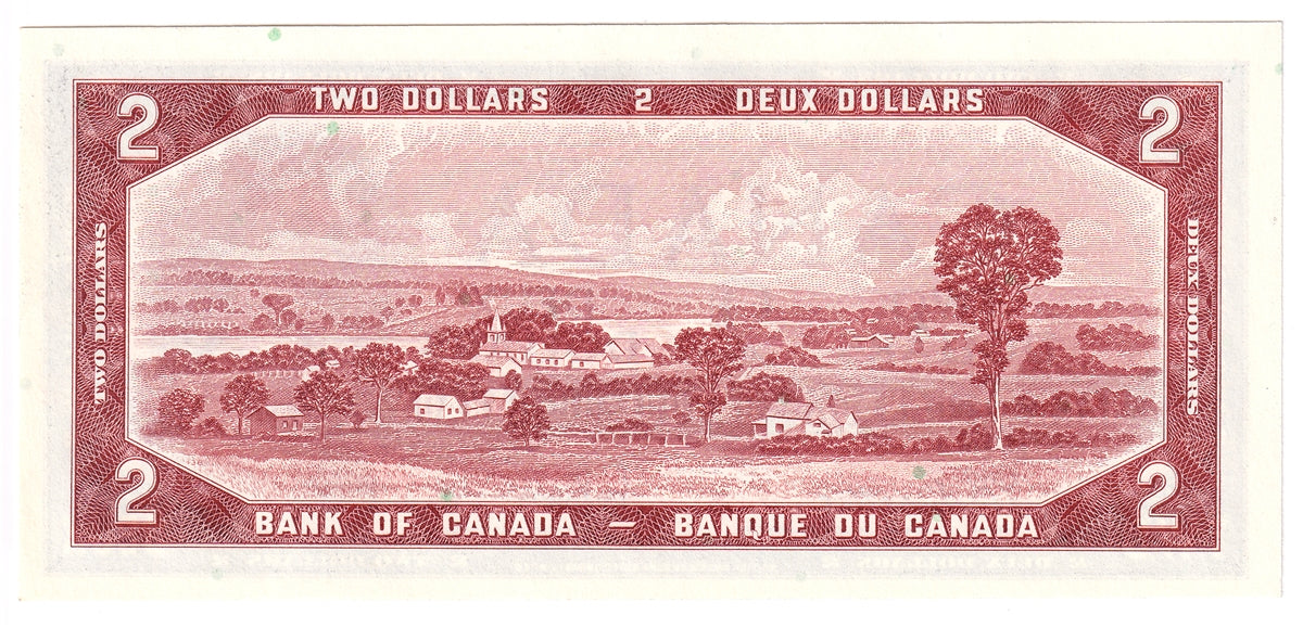 BC-38b 1954 Canada $2 Beattie-Rasminsky, N/U, Uncirculated (MS60)