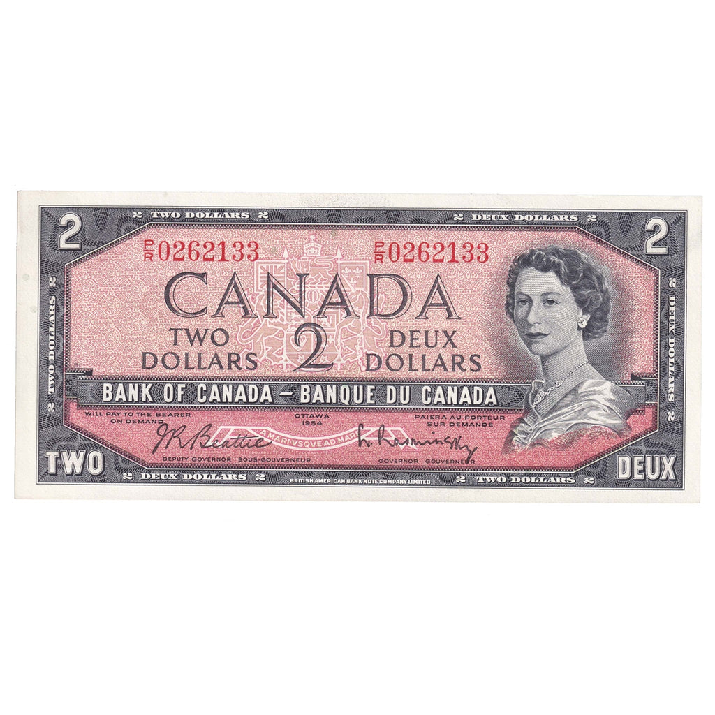 BC-38b 1954 Canada $2 Beattie-Rasminsky, P/R, Uncirculated (MS60)