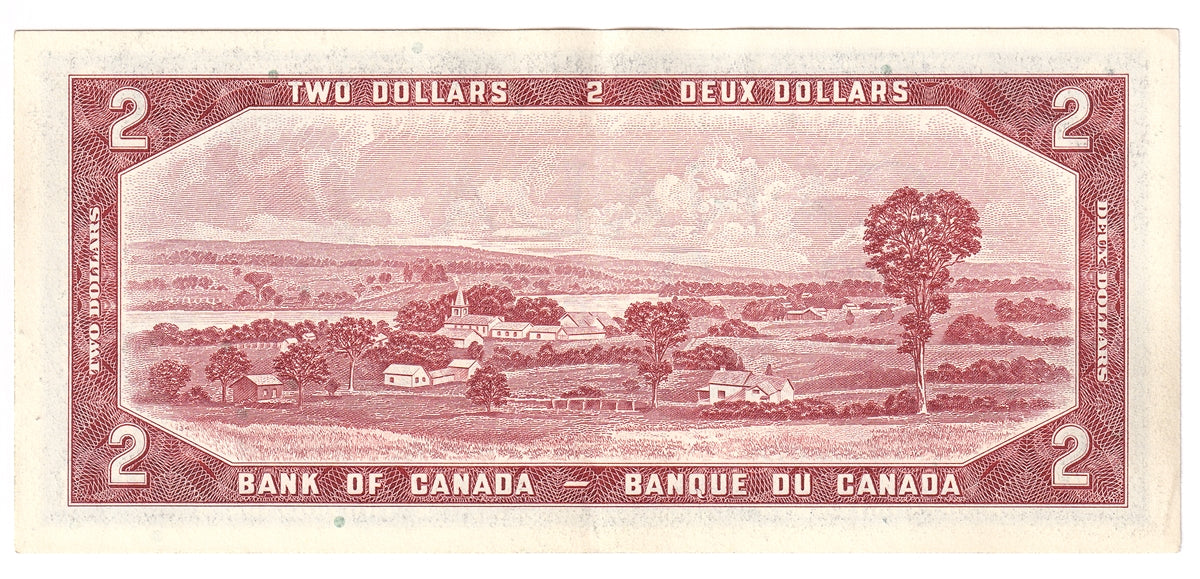 BC-38b 1954 Canada $2 Beattie-Rasminsky, P/U, EF-AU (EF45)