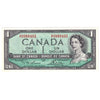 BC-37d 1954 Canada $1 Lawson-Bouey, W/F, VF-EF (VF30)