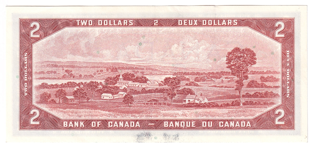BC-38b 1954 Canada $2 Beattie-Rasminsky, T/R, AU-UNC (AU55)